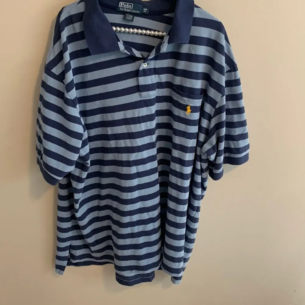 Polo by Ralph Lauren blue striped polo size 3xb big